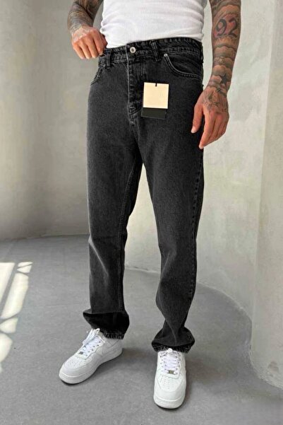 MADZEYMODA Men's Baggy Fit Smoked Denim Jean Trousers Ke-712