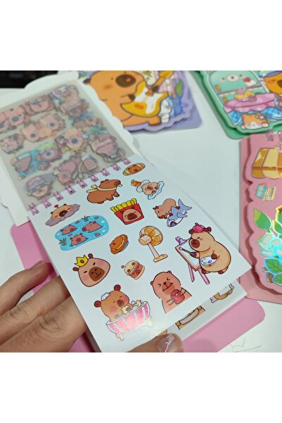 senacacollection 1 Pcs Capybara (Kapibara) Sticker and Notepad with Spiral Binding