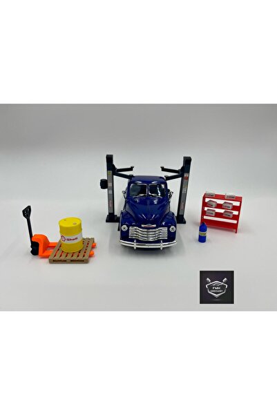 FMK HOBBY 1:24 Garage Diorama Accessory Set | Lift, Pallet Truck, Shell Barrel, Nos Tube and Tool Rack