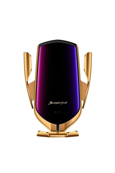 MRG Suport telefon grila L-R1, Smart Wireless, Fast Charge, Gold