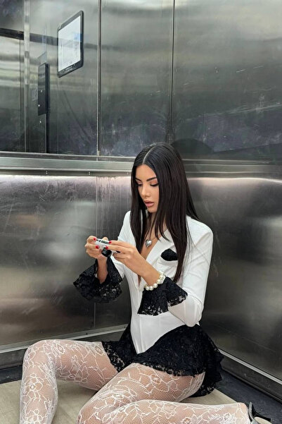 Love Fab Body cu decolteu în V căptușit Model Dantela Design Pantaloni scurți Jachetă Rochie