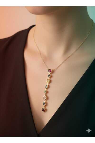 FOR YOU TAKI by Ezgi Women's Mixed Color Y Necklace