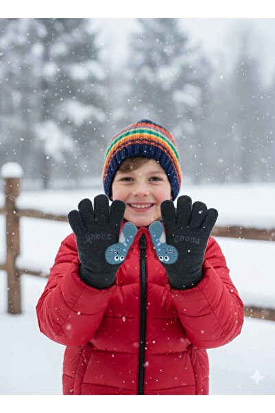 Kitti Boy's Knitted Dinosaur Figure Gloves