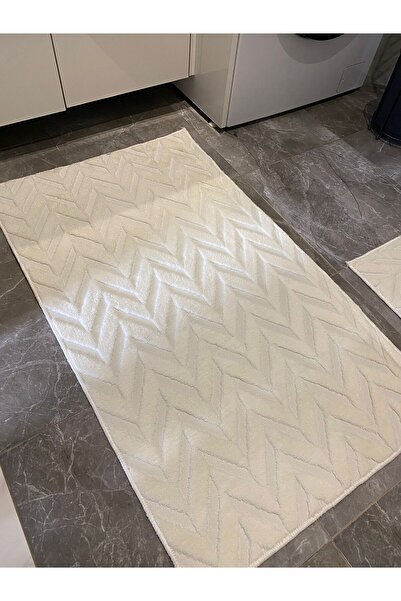 ART ÇEYİZ Σετ Τουαλέτας - Χαλάκι Μπάνιου (Αντιολισθητική Βάση) 2 τεμαχίων