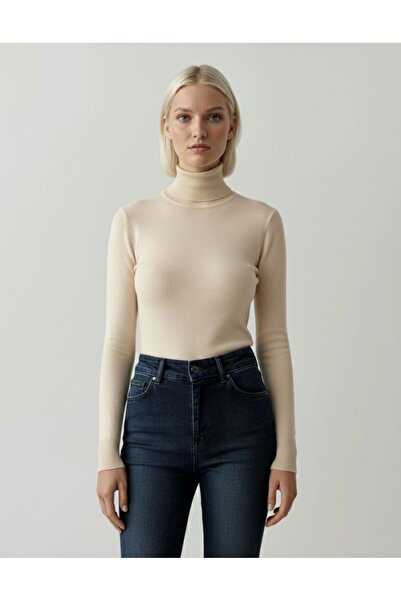 louyan fashion Women's Turtleneck Knitwear Sweater Blouse