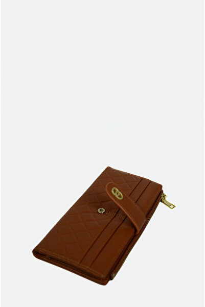 Mazel Design 659 Genuine Leather Quilted Pattern Imported Wallet - Stylish Women's Wallet with Zipper and Card Holder