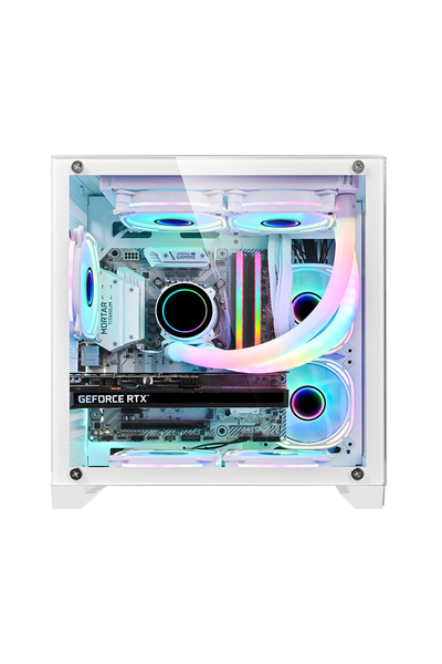 Amd Calculator Unitate PC Gaming MegaView White Ryzen 7 5700X 16GB DDR4 RGB Asus GTX 1660 TI SSD 1TB M.2