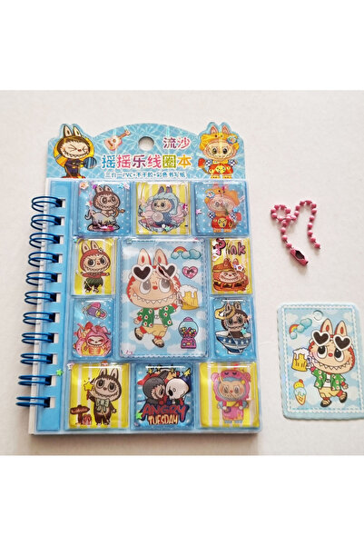 Modellino دفتر ملاحظات A6 بغلاف صلب حلزوني مع ملصق وسلسلة مفاتيح