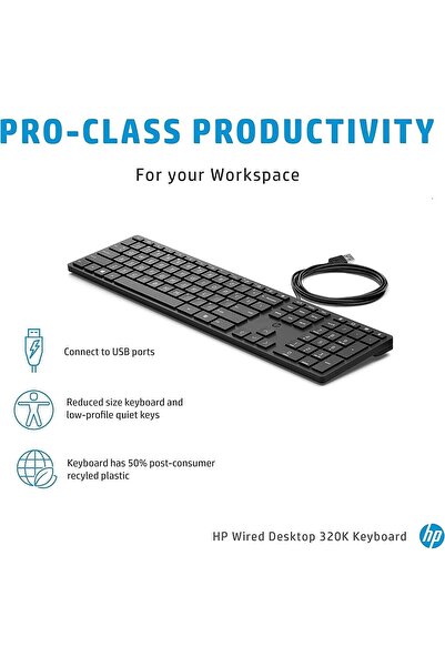 HP Wired Desktop 320K Keyboard