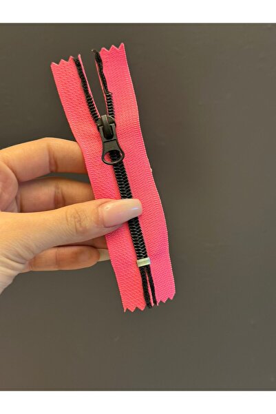 Gönülden Tasarım Phosphor Color Zipper 14X3 cm Pink