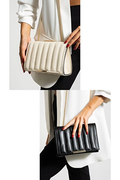 MY VİNTAGE Μαγνητική τσάντα ώμου και χεριού με λουράκι αλυσίδας 2 Συσκευασία