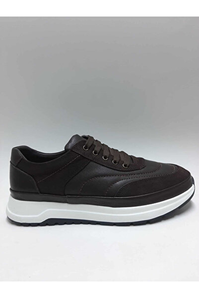 FOREX Genuine Leather Orthopedic Brown Lace-Up Comfortable Anatomical Men's Shoes