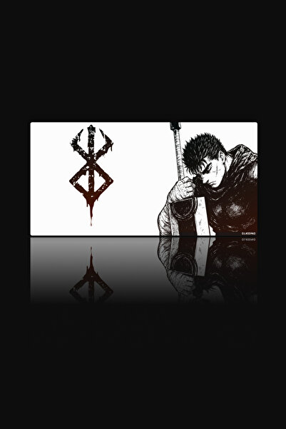 GlassPad Подложка за мишка Cam - Berserk: Guts (2) - Премиум закалено стъкло - 80x40 cm [L]