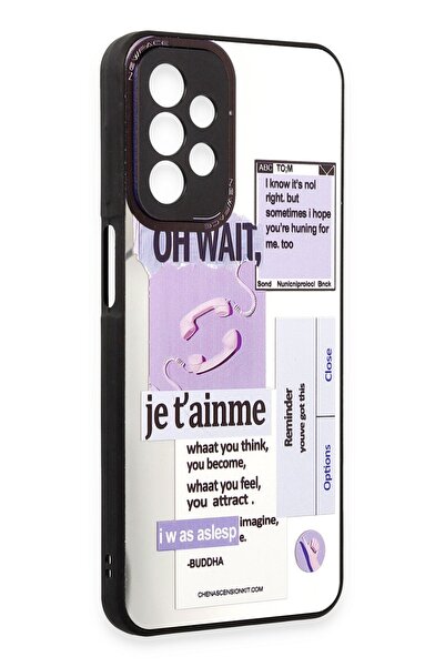 NewFace غطاء حماية لهاتف سامسونج جالاكسي A23 4G من إس بي تي آر إن إس بنمط مرآ...