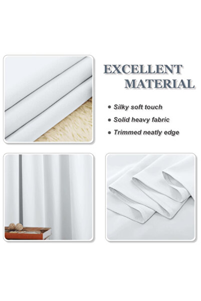 OEM Set of 2 PONY DANCE Curtains, Bride, Polyester, Opaque, 240 x 140 cm, White