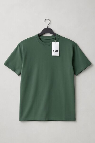 YŞRLİNE COLLECTİON YŞR ΚΟΝΤΟΜΑΝΙΚΟ ΜΠΛΟΥΖΑΚΙ ΜΕ ΣΤΡΟΓΓΥΛΗ ΛΑΙΜΟΥΡΑ ΑΠΛΗ ΓΡΑΜΜΗ