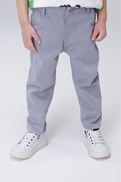 Zekids Boy's Cotton Lycra Waist Adjustment Elastic Seasonal Trousers