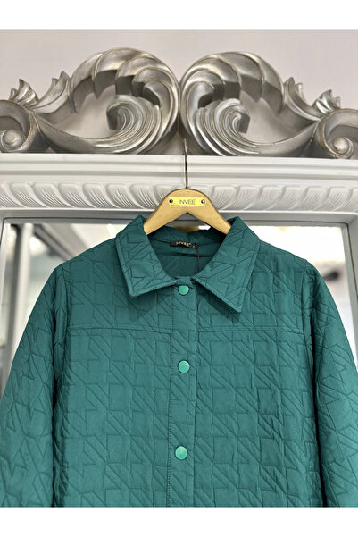 Invee Snap Closure Quilted Cap - Emerald