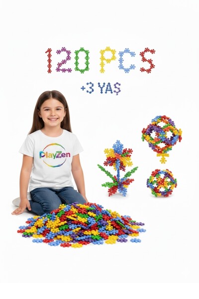 PlayZen Master Molecules Eğitici Yaratıcı Molekül Stem Eğitimi Uyumlu 5 Renk 120 Parça Eğitici Oyuncak