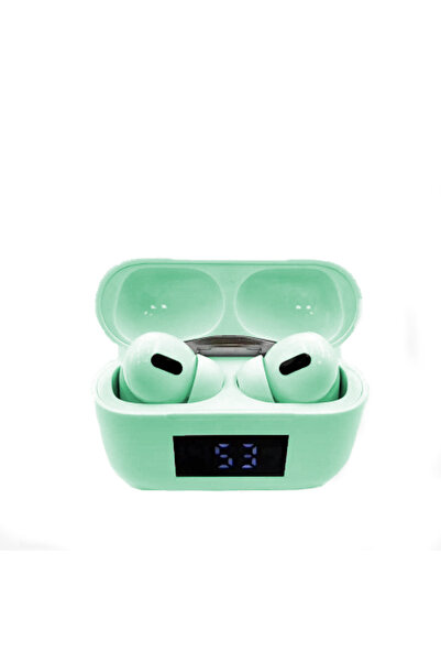 MRG MinPods3 Bluetooth Headphones, With Case, LCD Display, Green