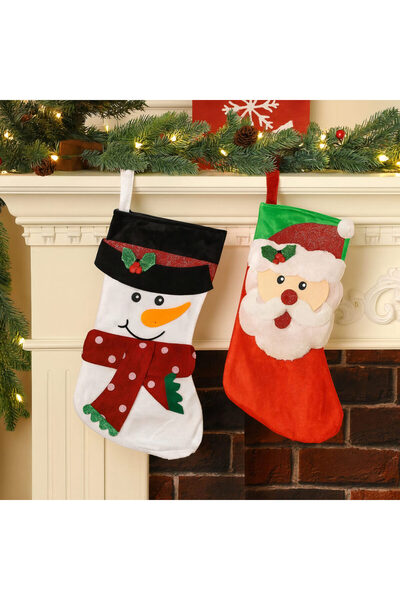 Issa 12 pcs Decorative Christmas Boot 12/Set, 43x23x19 cm, with Hangers