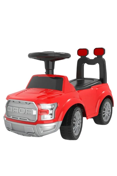 LITTLE ANGEL - سيارة دفع للأطفال مزودة بعجلة قيادة - حمراء