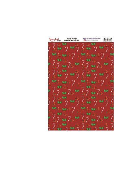 İstanbul Hobi ورق ديكور نحاسي 30×42 سم PTY-139 لرأس السنة الجديدة