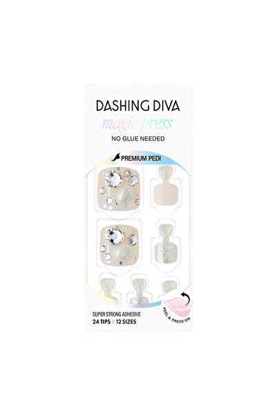 DASHING DIVA Dessing Diva White Pearl (Pedi) Ayak Takma Tırnak