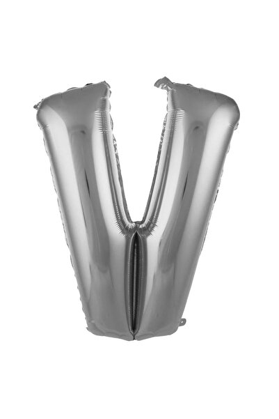 BALON DİYARI بالون على شكل حرف V فضي جميع الحروف كبيرة الحجم 78 سم
