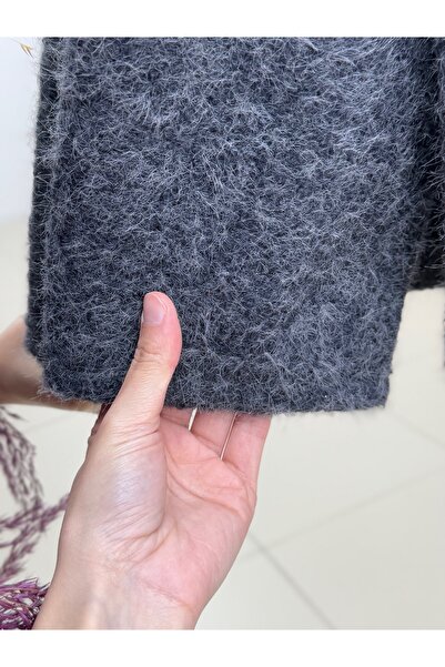 BENAHOLL Eara Double Pocket Gold Button Mango Cashmere Jacket-Bn4541 Anthracite