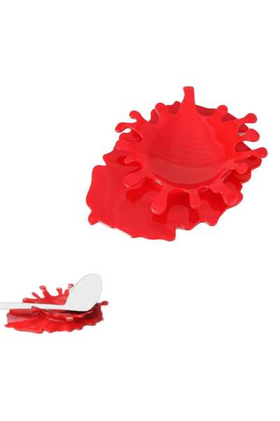 Generic 1pc Creative Splatter Design Spoon Rest - Durable Plastic Kitchen Ute...