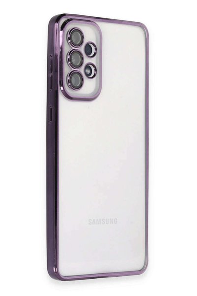 New Face Sptrns Samsung Galaxy A33 5g Case Silicone with Lens (192503) - Purple