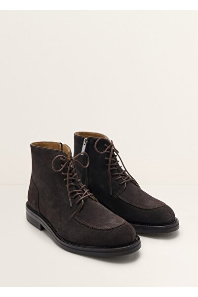 MANGO Man Bağcıklı deri bot