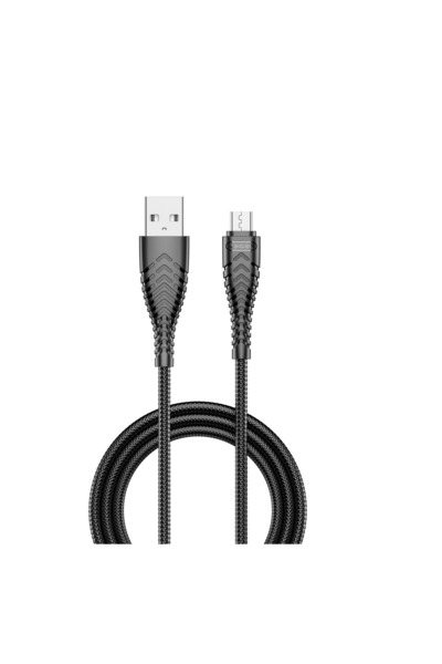 MRG Καλώδιο δεδομένων Veger V103, MicroUSB, 2.4A, Μαύρο