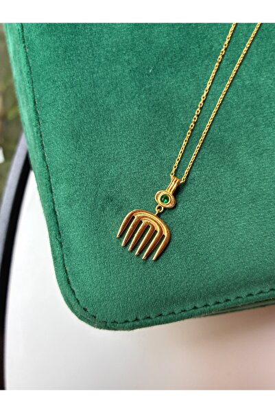 Miltonia Antik Çağ Tarak Simgesi 925s Gümüş Kolye