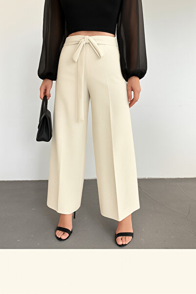 mf venessa Women's Elastic Waist Wide Leg Pants