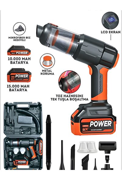 DEANB 20000Pa Güçlü Emişli Çift Bataryalı Dijital Göstergeli Kablosuz Vakumlu...