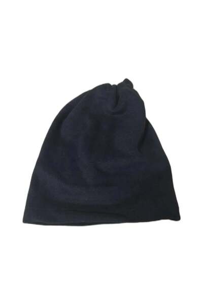 EfemİcGiyim Unisex Black Fleece Drawstring Neck Gaiter That Can Be Used as a Hat 1 Piece