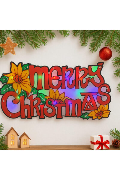 Issa Christmas Window Decoration 45x25cm, Multicolor LED, 3D Design, Mains-Powered