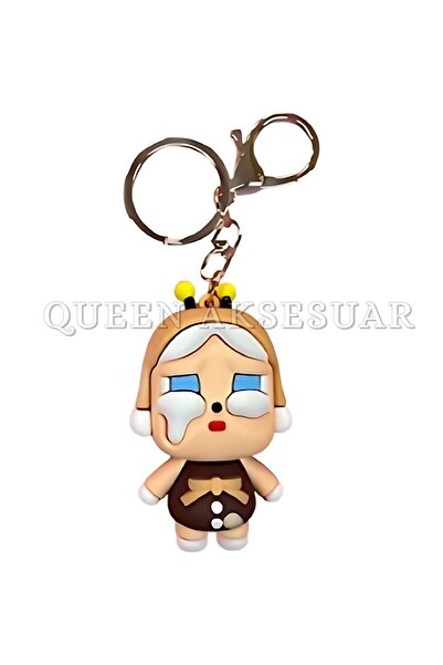 QUEEN AKSESUAR Crying Baby Keychain Flower Model Cute Collectible Figure Bag Ornament Crying Baby