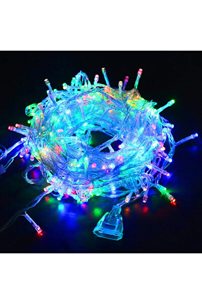 JML1 7m Christmas Light Installation, with 240 Multicolor LEDs, Transparent Wire and Cone Plug