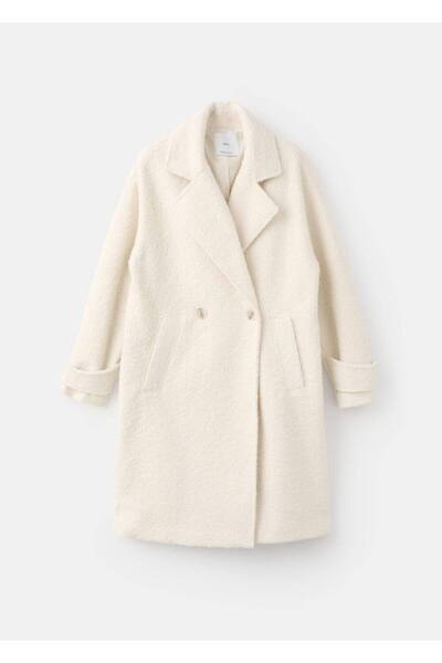 MANGO Woman Yakalı buklet palto