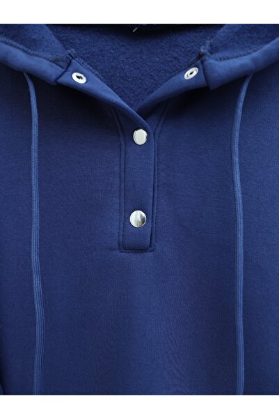 Modamorfo Φούτερ με κουκούλα Raster με τρεις κλωστές με κούμπωμα στον γιακά