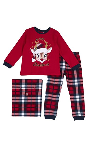 Chicco Girls' long-sleeved pajamas with Christmas motifs, cotton