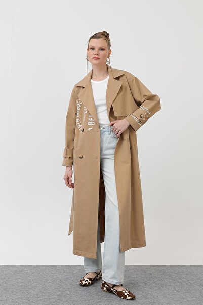 Soul Kadın Baskılı Trenç 22001