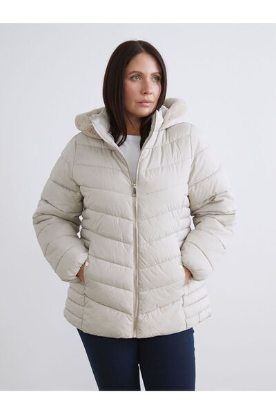 LC Waikiki Furry Hooded Women's Puffer Coat
