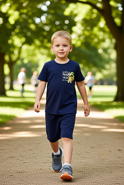 PayBuy Boys' Cotton Crew Neck Short Sleeve T-Shirt and Shorts Set Quality Stylish Comfortable