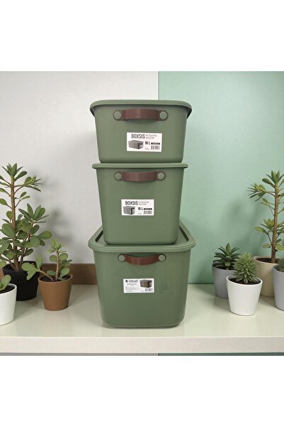 Online Home Market Boxsis Mix 10, 15 and 20 Lt Multi-Purpose Organizer Box with Lid – Decorative Storage Box