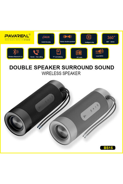 PAVAREAL Bluetooth Speaker Black With Subwoofer