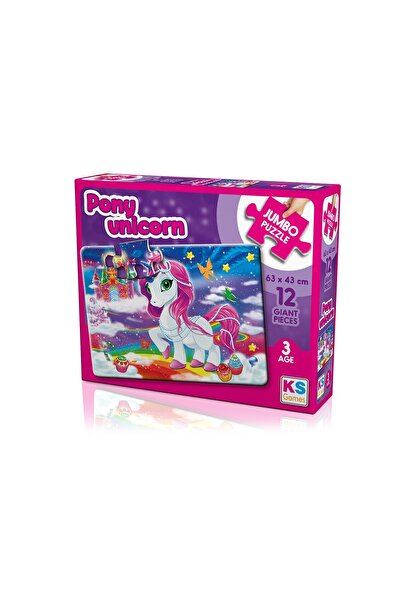 Ks Games Pony Unicorn Jumbo Puzzle - Okul Öncesi Eğitici Yapboz